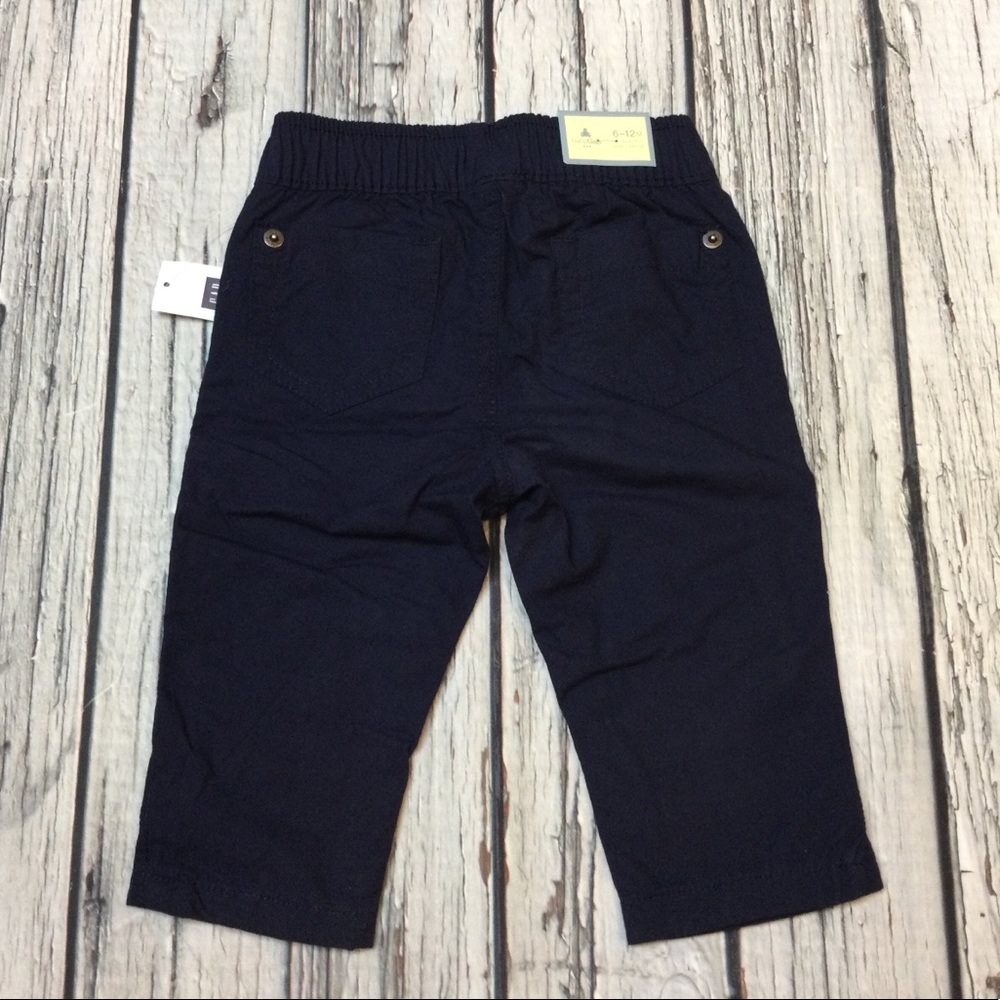 Baby Gap Boys 6-12 M Shirt & Navy Blue Lined Pants - Picture 4 of 6